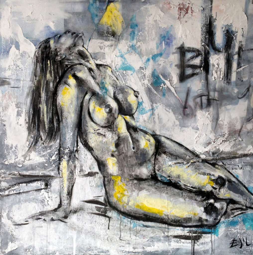 Blue Vainilla · 90 x 90 · Mixed Media · 2014