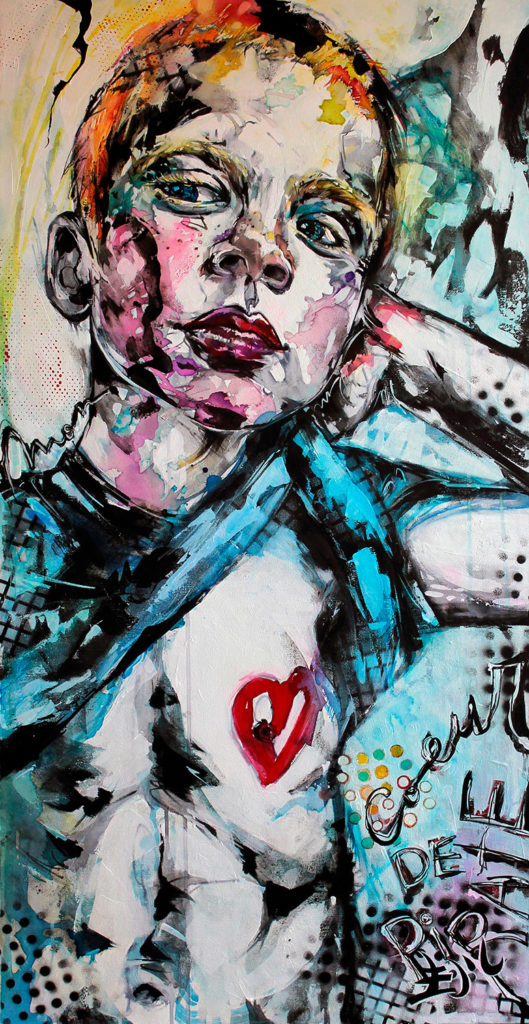 Private collection / Coeur de pirate · 120 X 60cm · Mixed Media · 2016