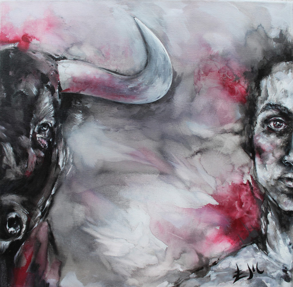 Doble cara · 40 x 40cm · Mixed Media · 2019