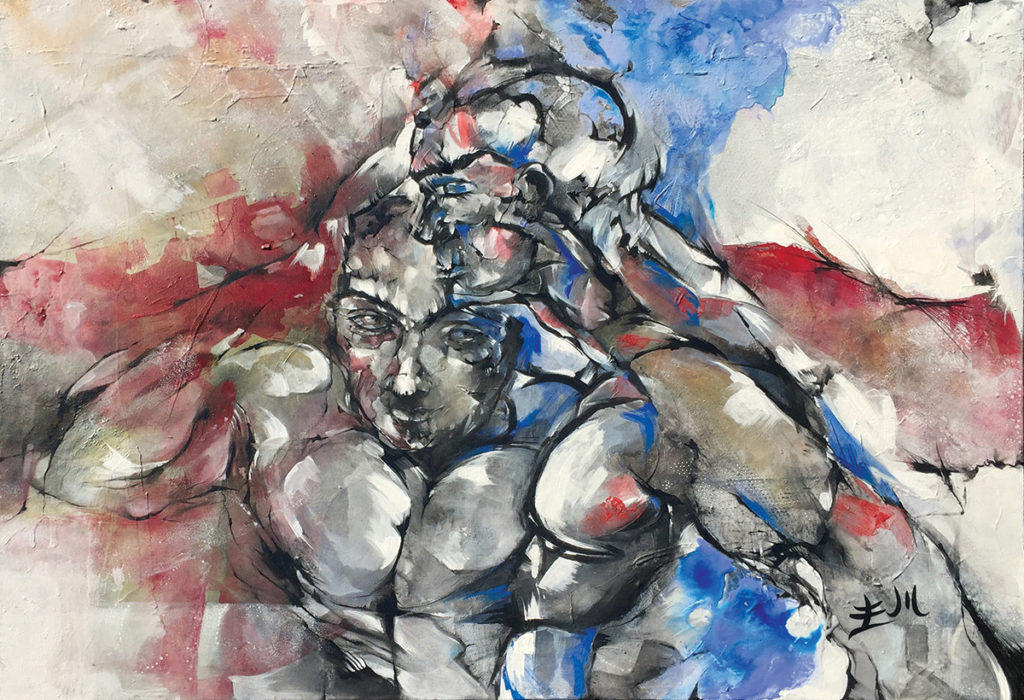 Dual · 116 X 90cm · Mixed Media · 2018