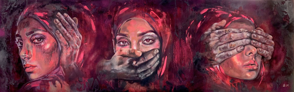 NADIE · 150x50 · Mixed media · 2022